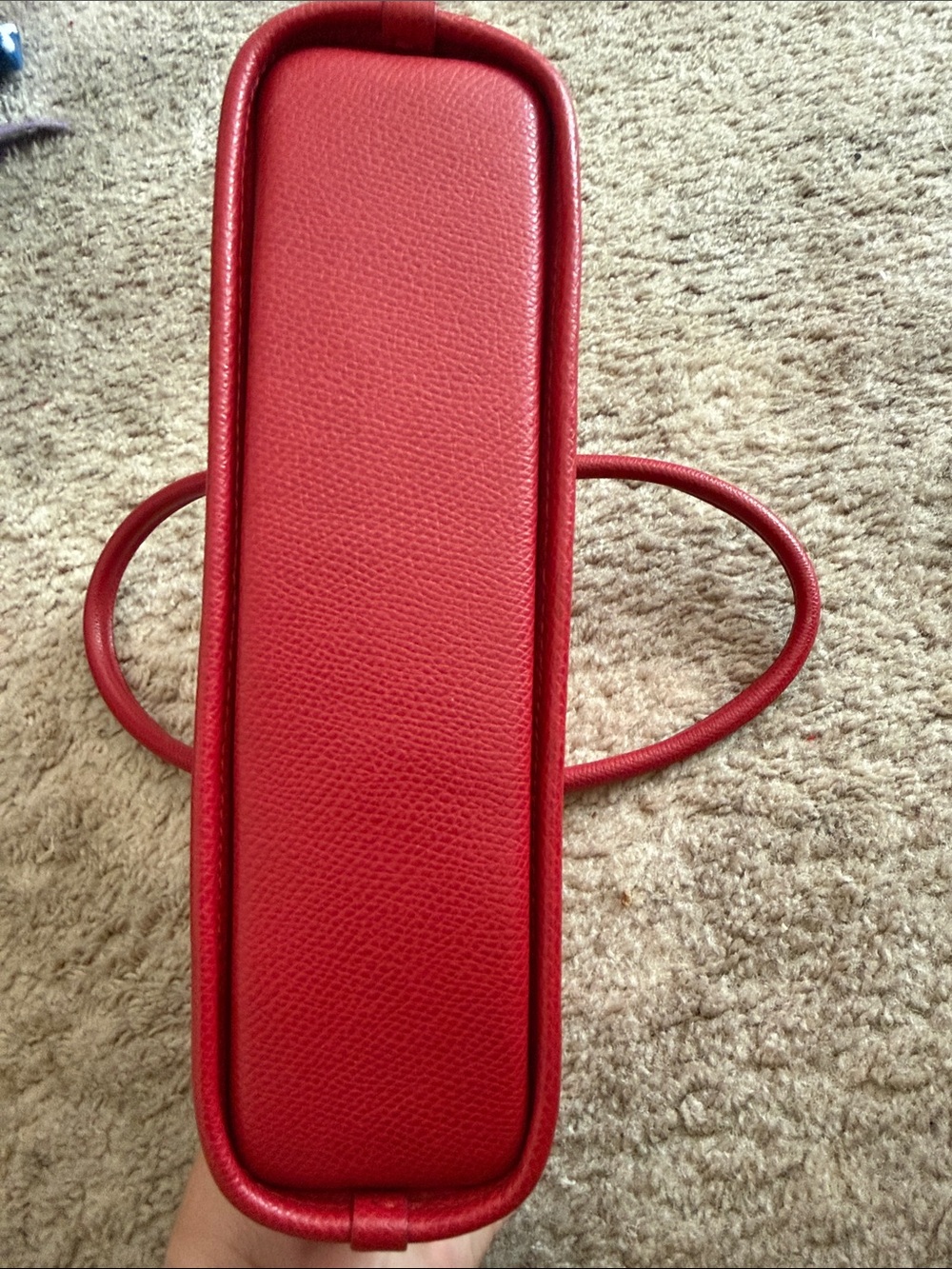 Coach Pebbled small Dome Satchel - Red - Picture 4 of 6